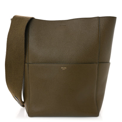 Celine Soft Grained Calfskin Sangle Bucket Bag Light Khaki 1 of 17
