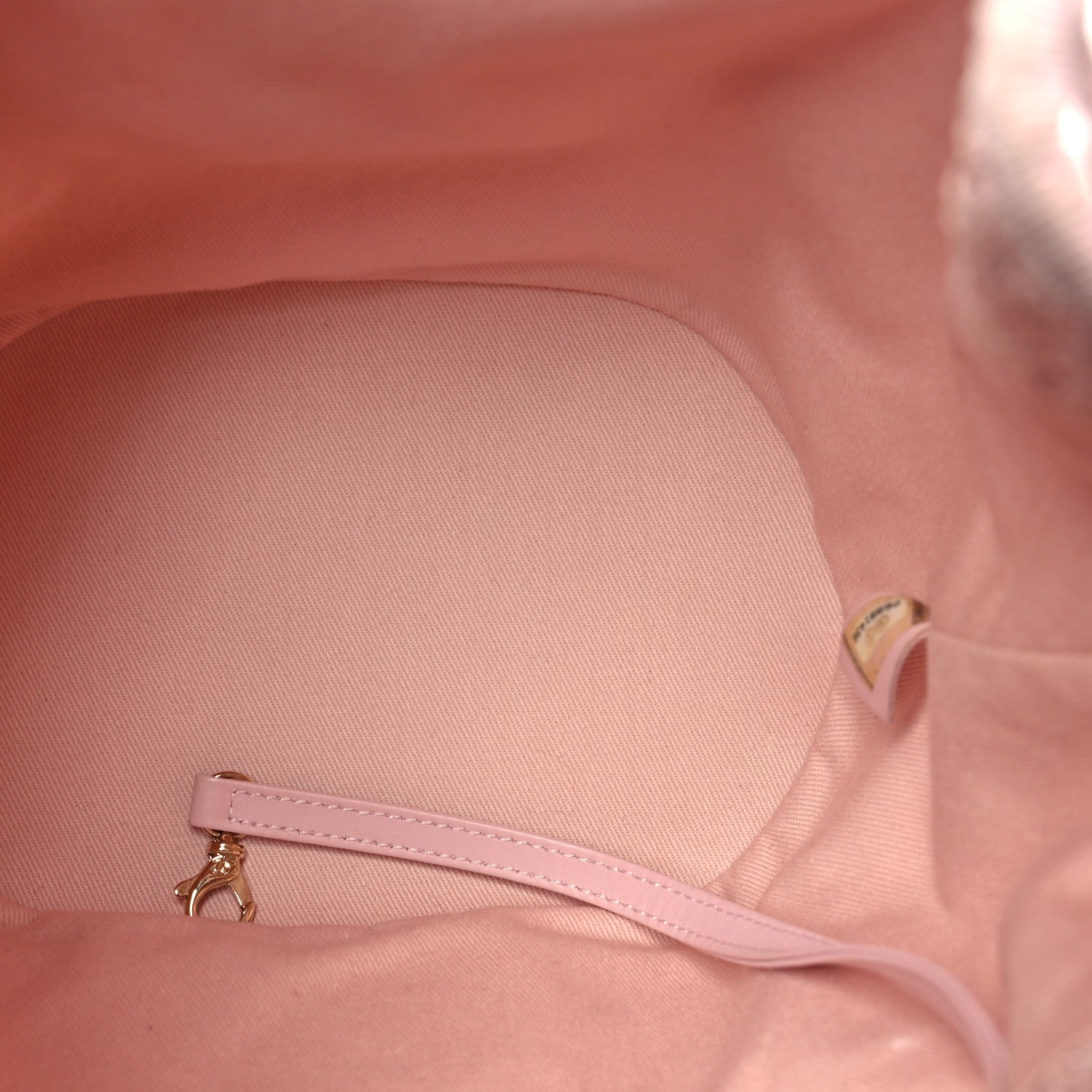 Chanel Lurex Boucle Deauville Drawstring Bag Pink 5 of 10