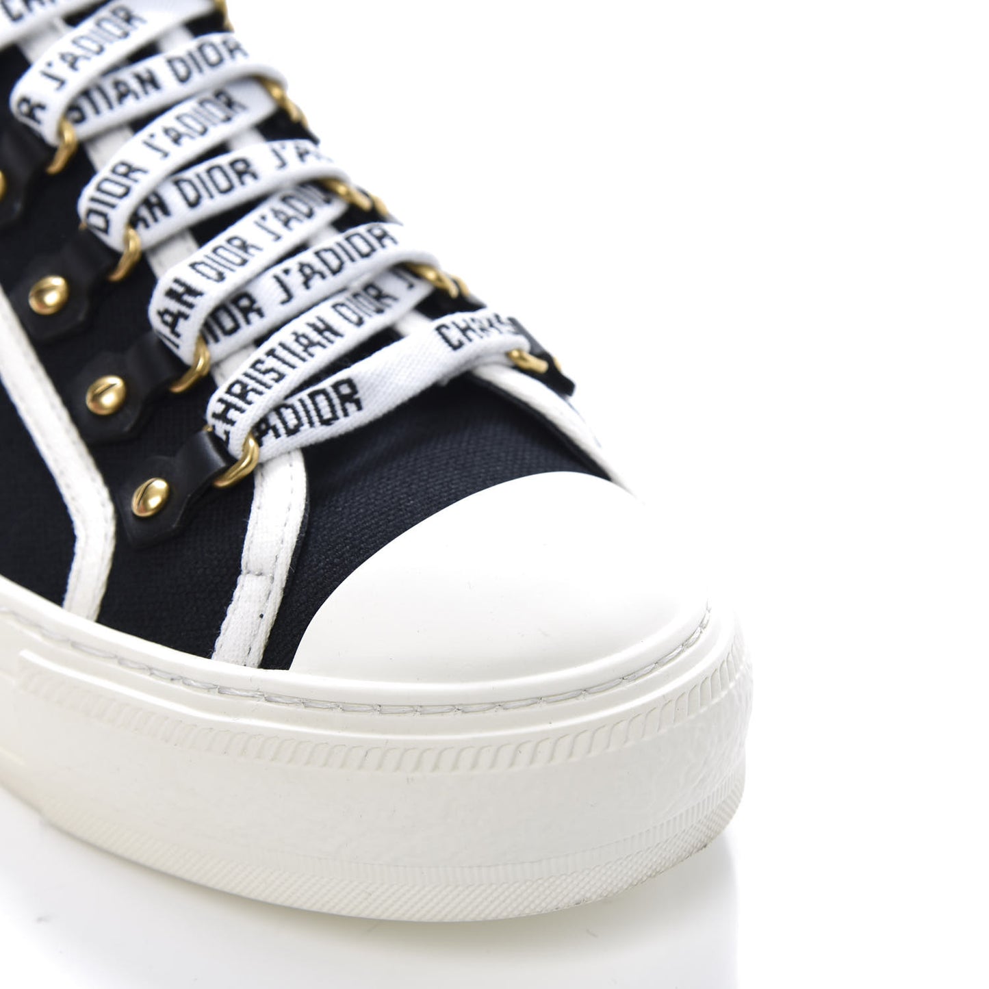 Canvas Walk'N'Dior Low Top Sneakers 37.5 Black