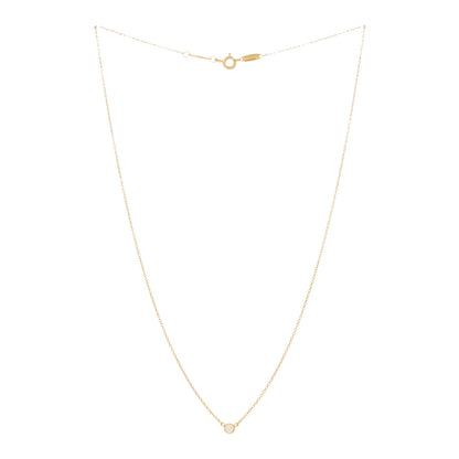 Tiffany 18K Yellow Gold Diamond .08ct Elsa Peretti Diamonds by the Yard Pendant Necklace 2 of 3