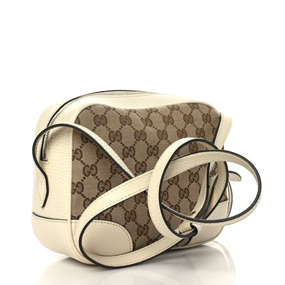 Gucci Monogram Dollar Calfskin Mini Bree Messenger Bag Beige Ebony Avoire 3 of 9