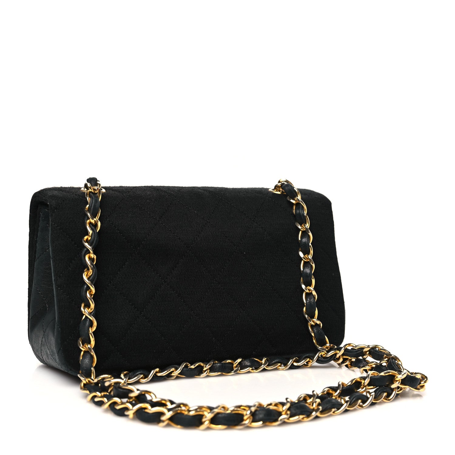 Chanel Jersey Calfskin Quilted Mini Single Flap Bag Black 3 of 10