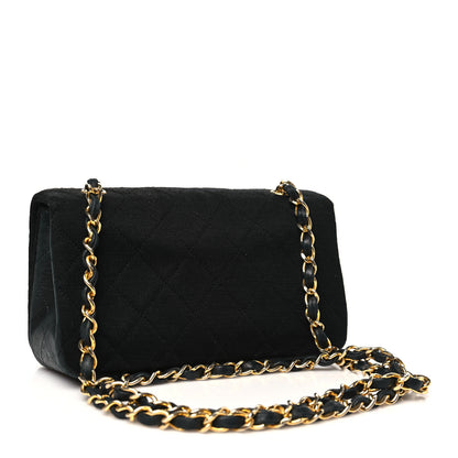 Chanel Jersey Calfskin Quilted Mini Single Flap Bag Black 3 of 10