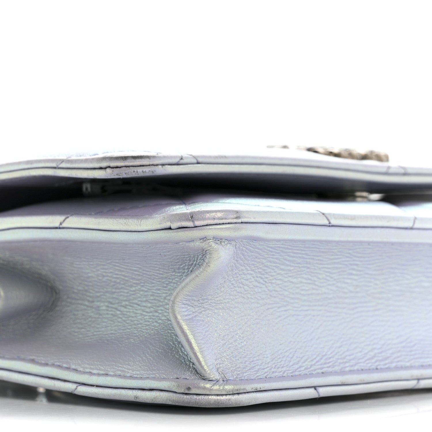 Chanel Iridescent Calfskin Quilted Chanel 19 Wallet On Chain WOC Light Purple 10 of 18