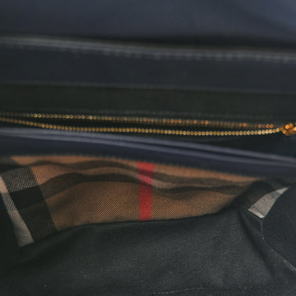 Burberry Derby Calfskin House Check Medium Camberley Ink Blue 5 of 10