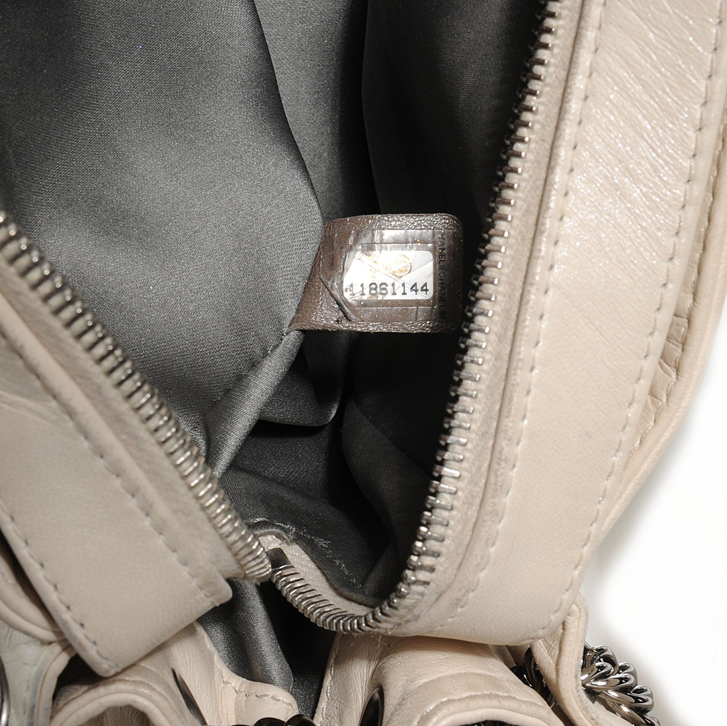 Lambskin LAX East West Shoulder Bag Ivory