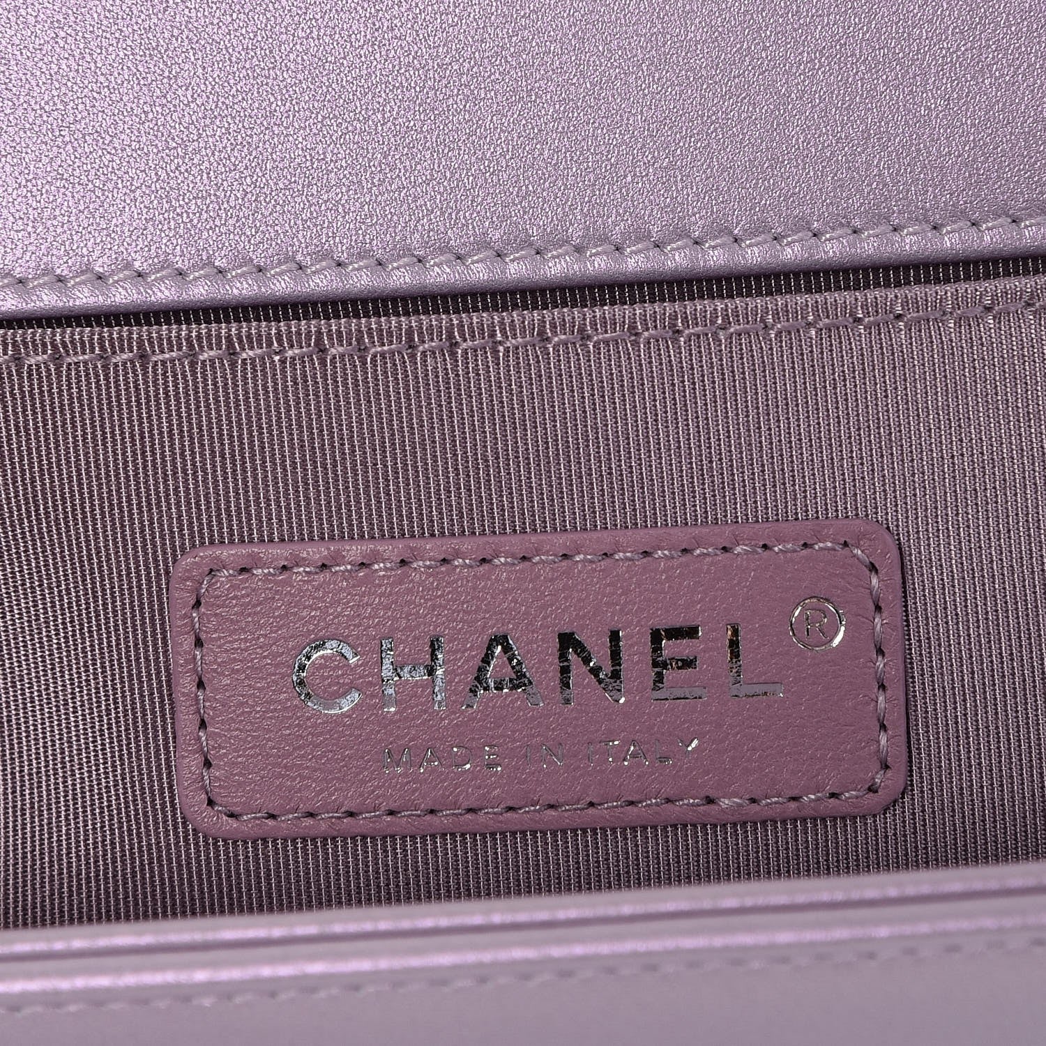 Chanel Metallic Lambskin Chevron Quilted Medium Boy Flap Pink 6 of 9