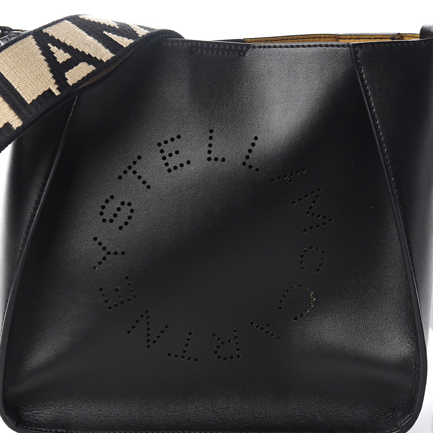 Stella McCartney Eco Alter Nappa Perforated Logo Mini Crossbody Black 8 of 8