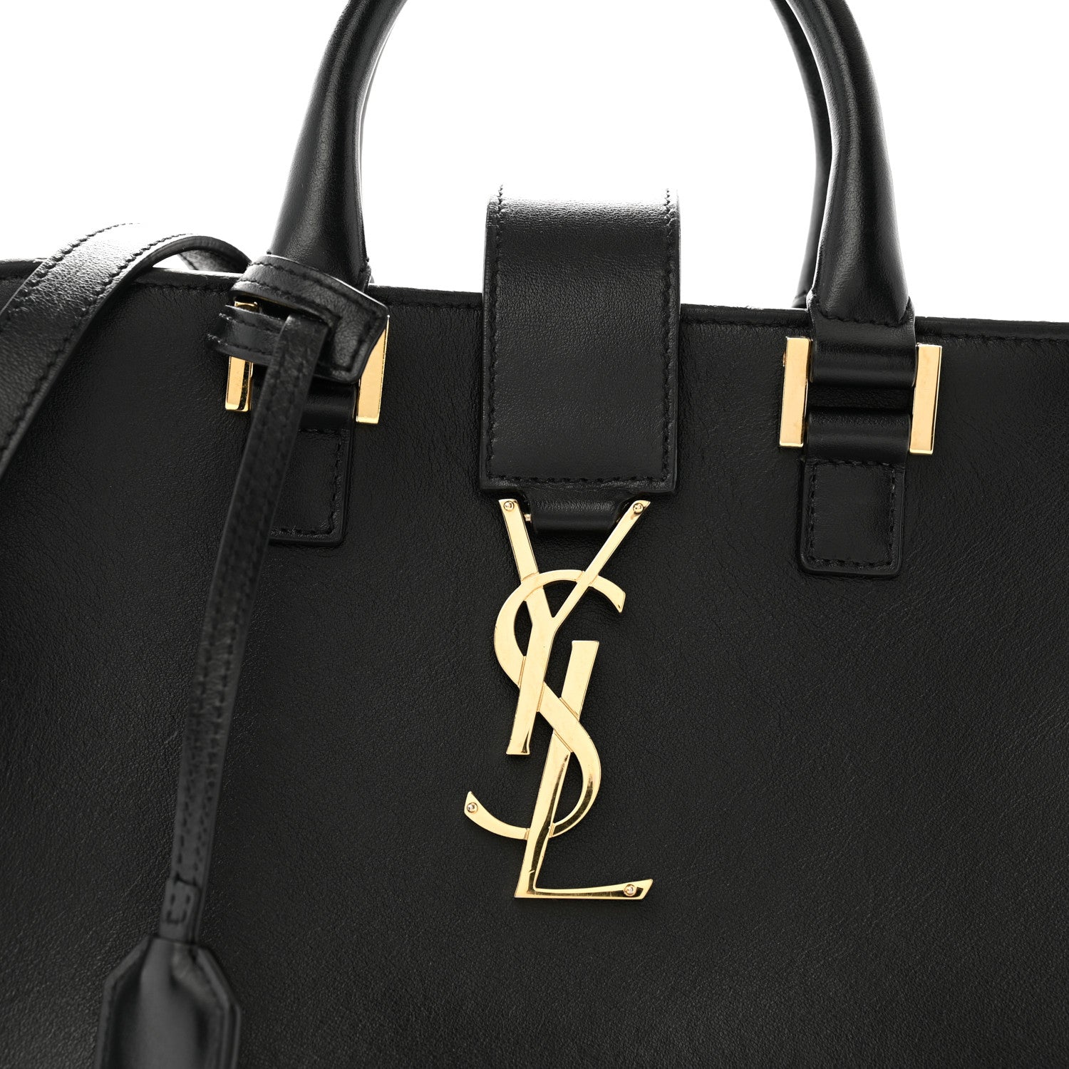 Saint Laurent Calfskin Monogram Baby Cabas Black 7 of 11