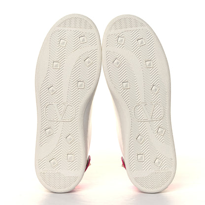 Valentino Garavani Calfskin Womens Backnet Sneakers 38.5 White Fuchsia 6 of 6