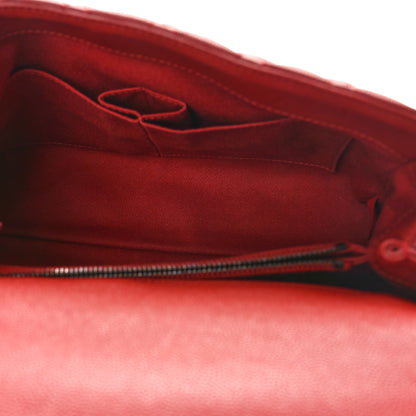 Chanel Caviar Quilted Small Coco Handle Flap Dark Red 5 of 9
