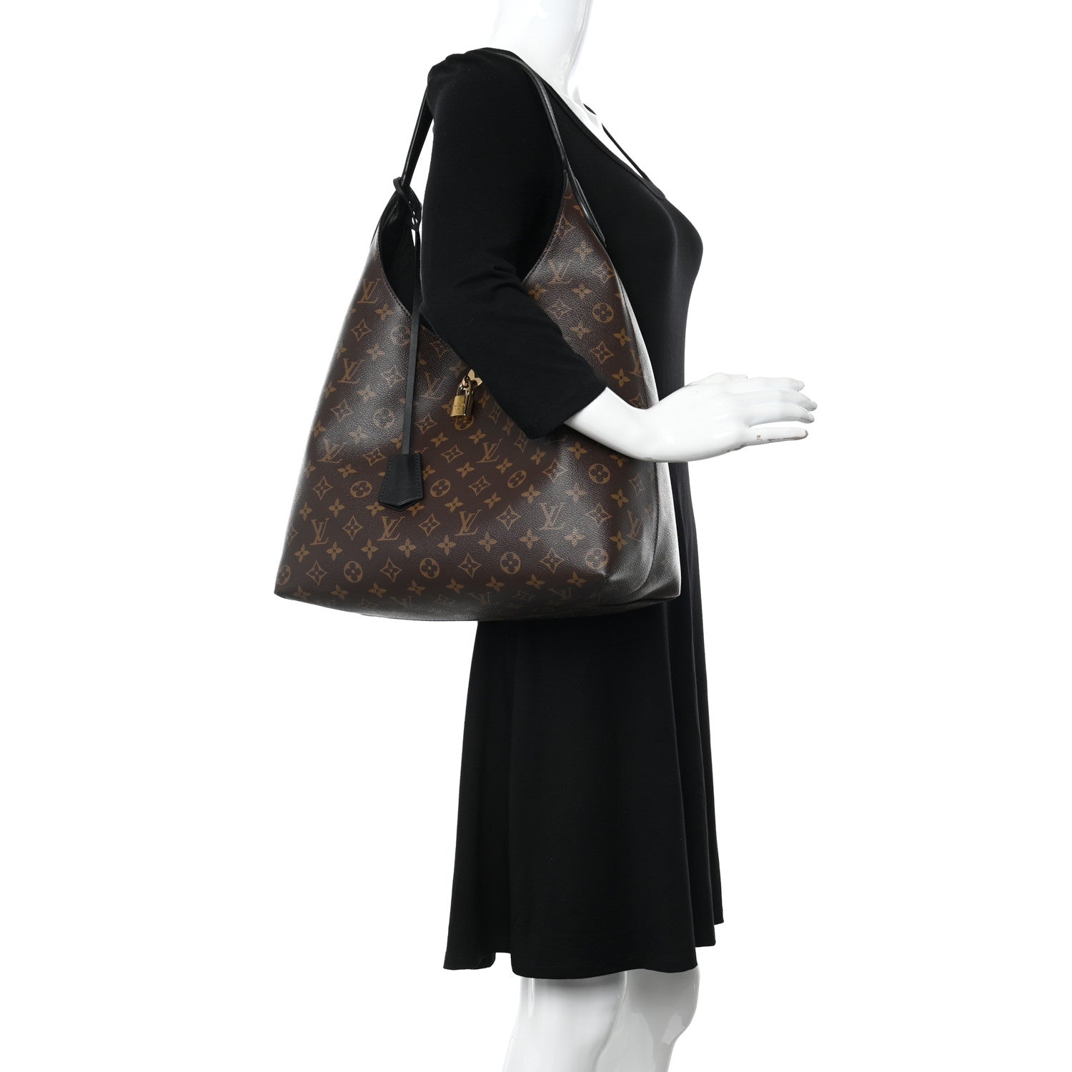 Louis Vuitton Monogram Flower Hobo Black 2 of 16
