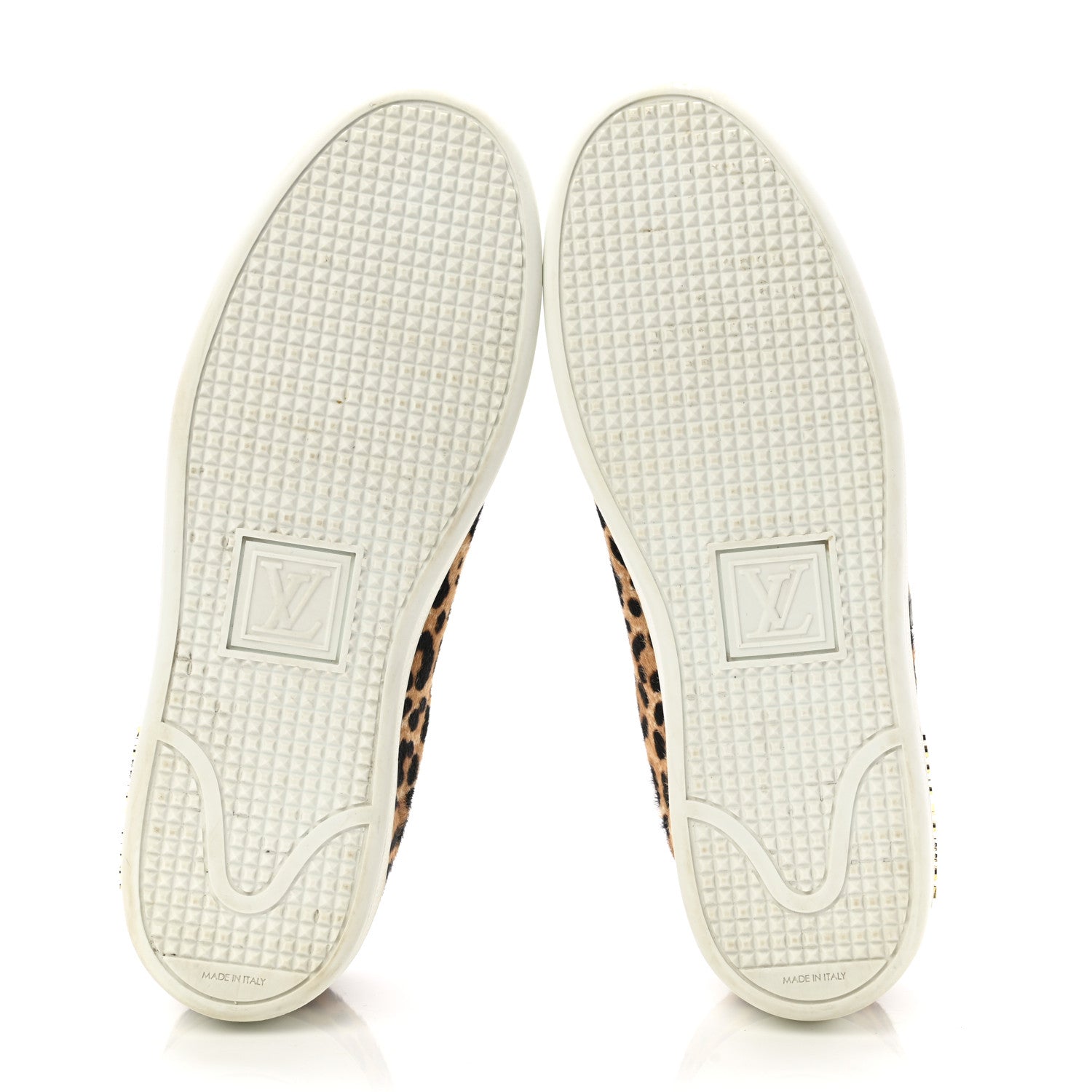 Louis Vuitton Calfskin Pony Hair Leopard Monogram Frontrow Sneakers 38 5 of 13
