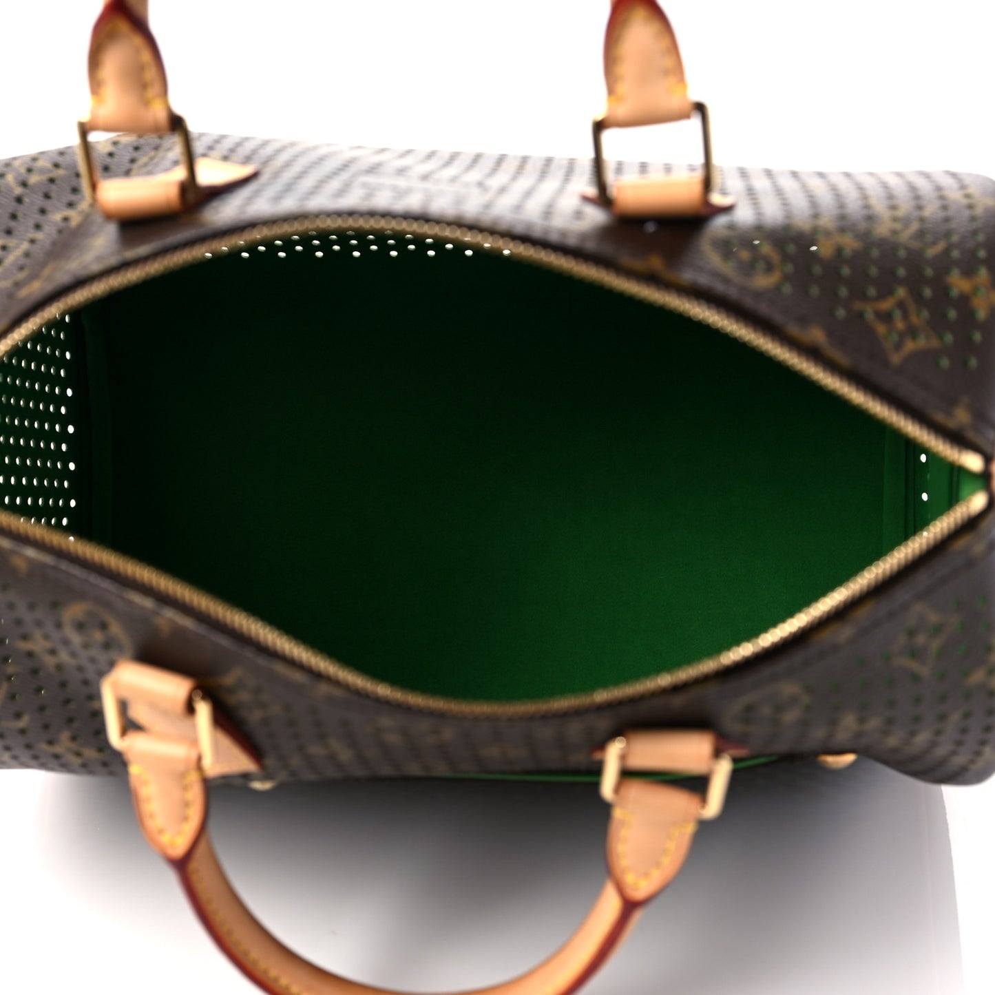 Monogram Perforated Speedy 30 Green