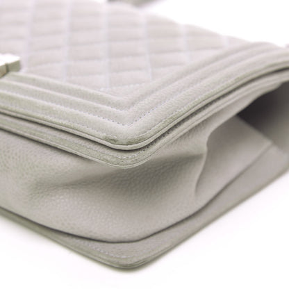 Chanel Iridescent Caviar Quilted Medium Boy Flap Grey 18 of 18