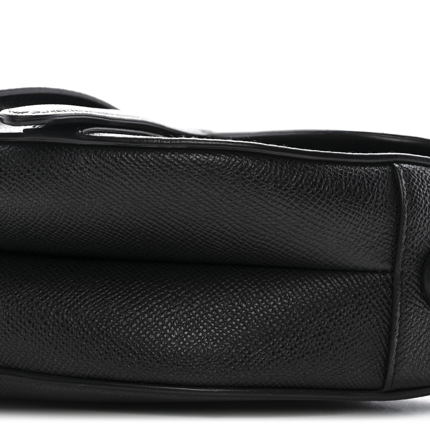 Christian Dior Grained Calfskin Saddle Bag Black 10 of 10