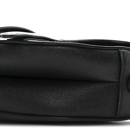 Christian Dior Grained Calfskin Saddle Bag Black 10 of 10