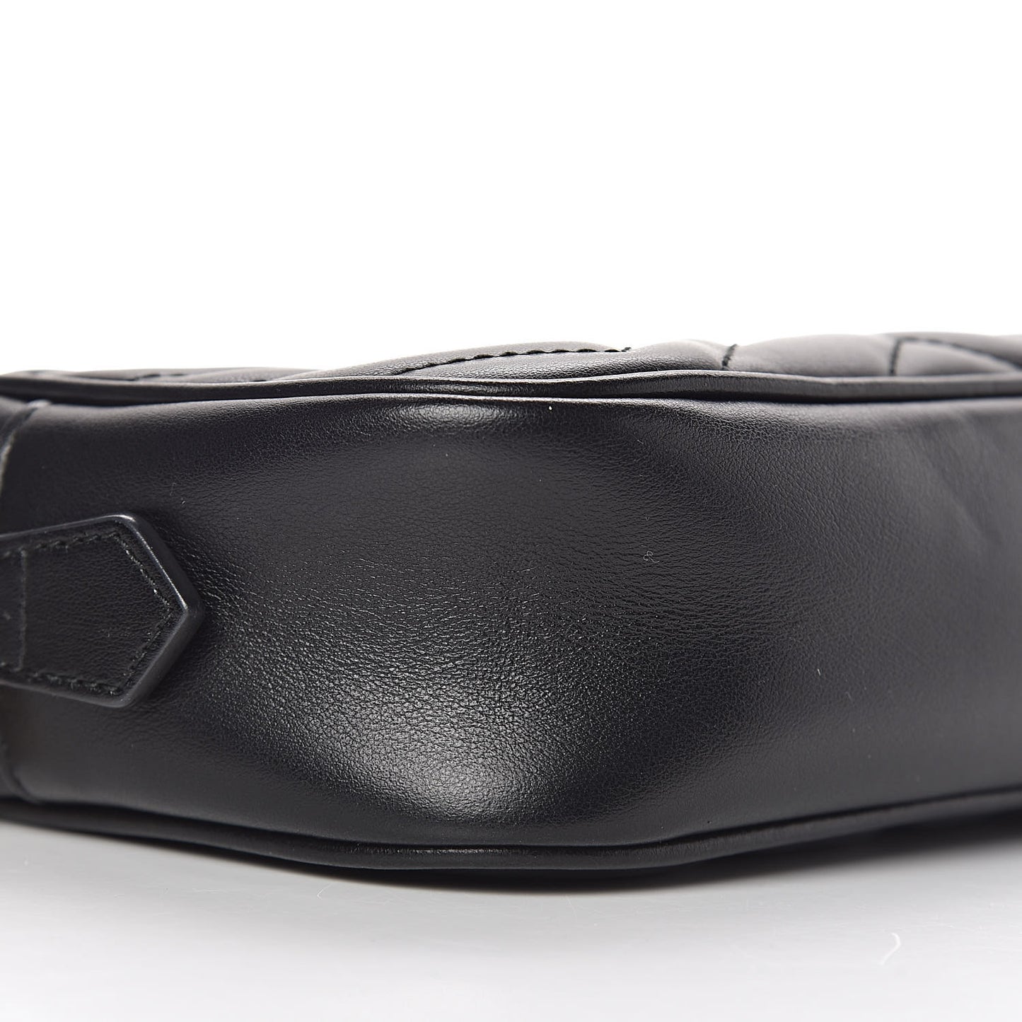 Calfskin Matelasse Mini GG Marmont Chain Shoulder Bag Black