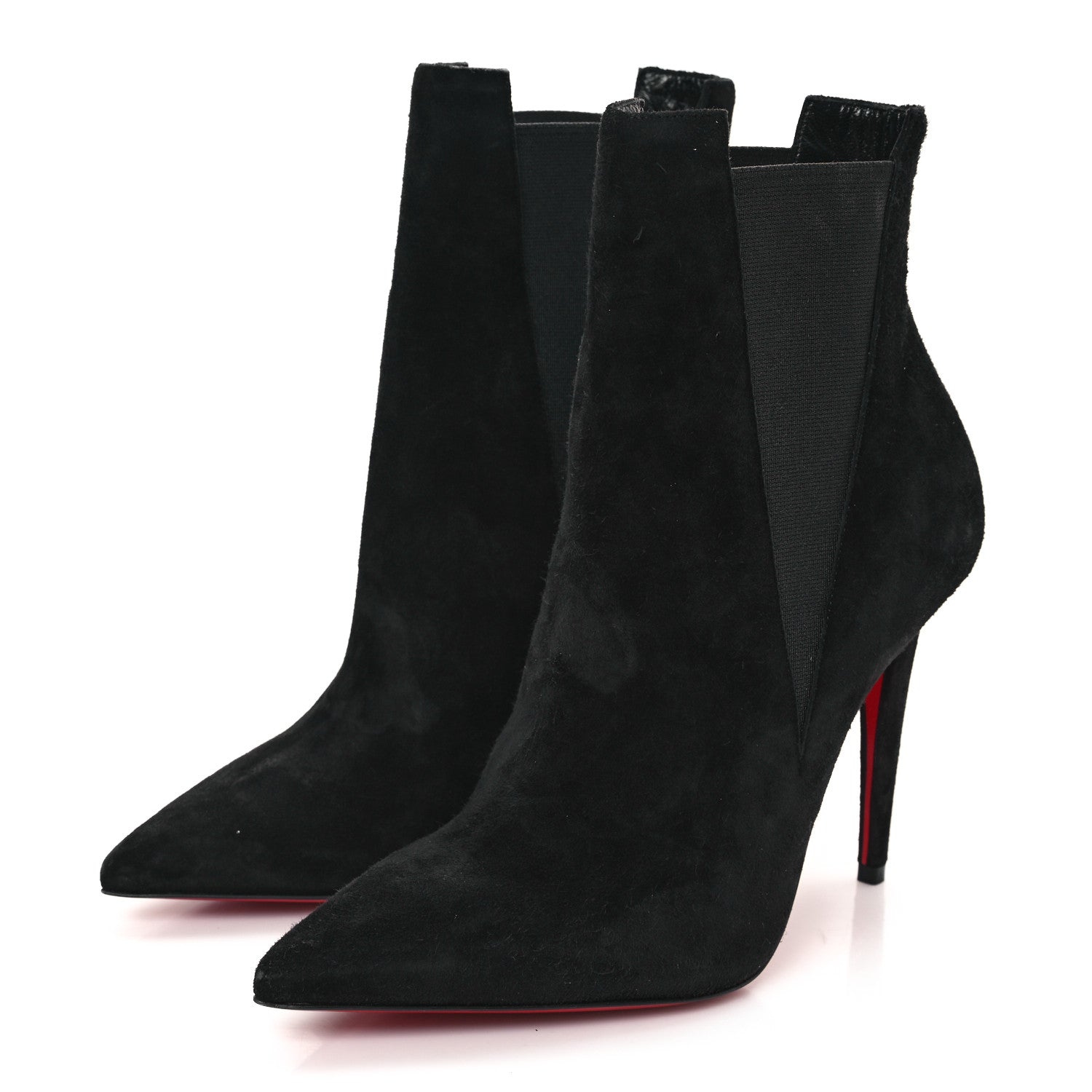 Christian Louboutin Suede Astribooty 100 Ankle Boots 37 Black 3 of 8