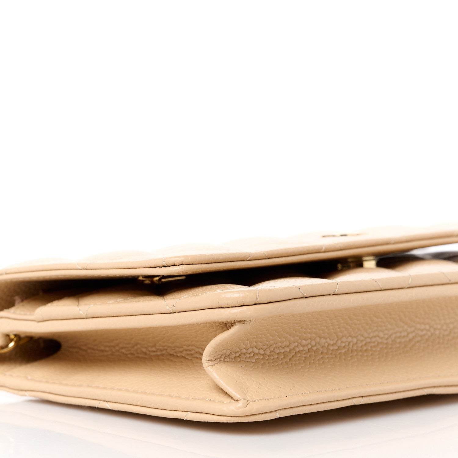 Chanel Caviar Quilted Wallet on Chain WOC Beige 10 of 12