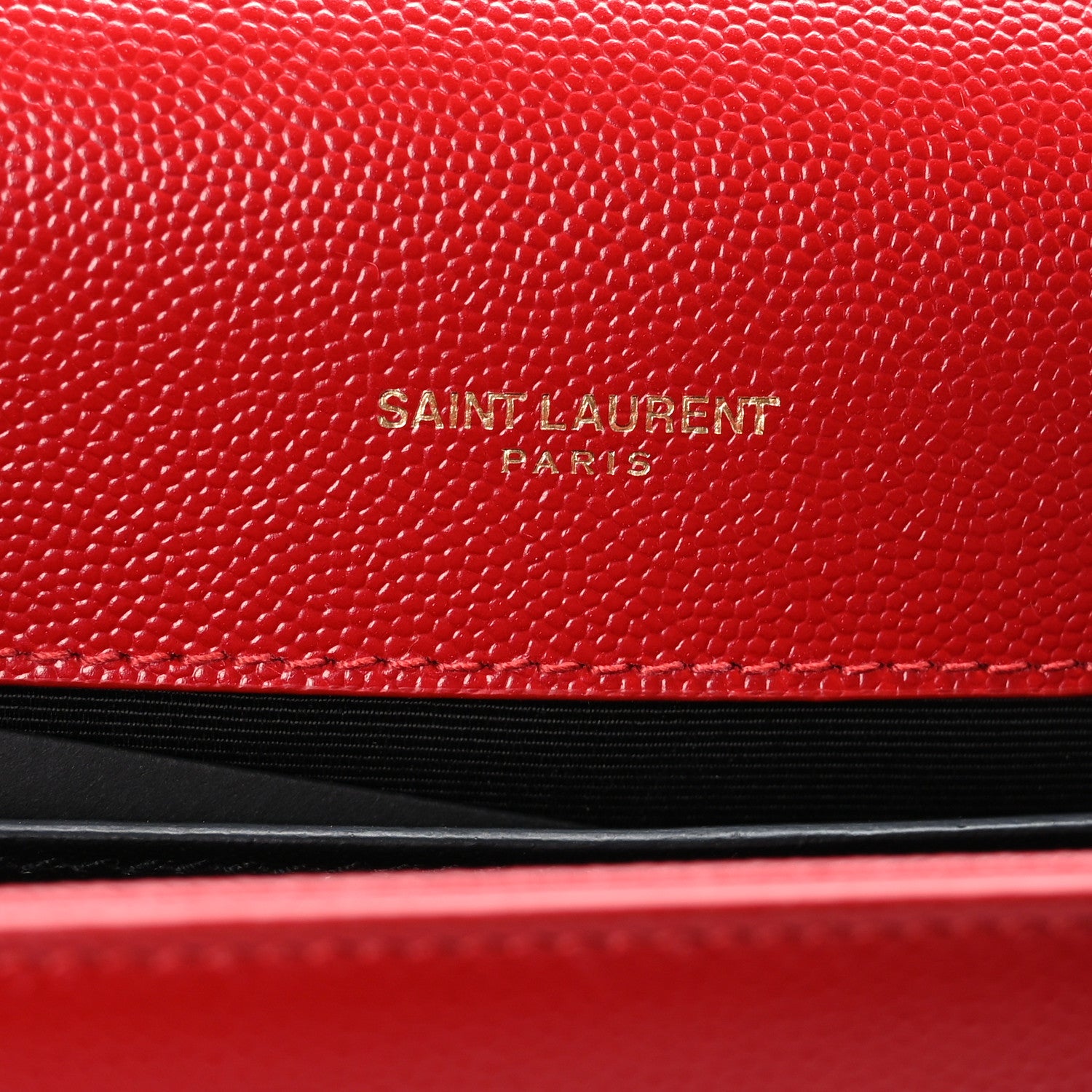 Saint Laurent Grain De Poudre Small Monogram Kate Satchel Red 6 of 8