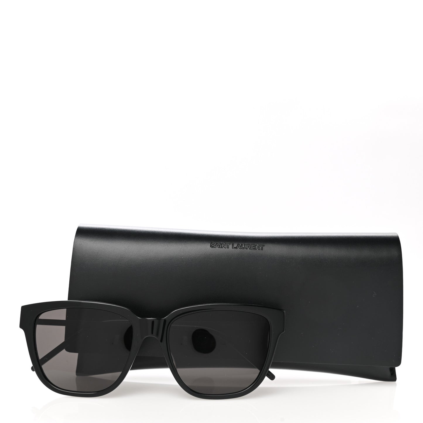 Square Acetate Metal SLM48S Sunglasses Black