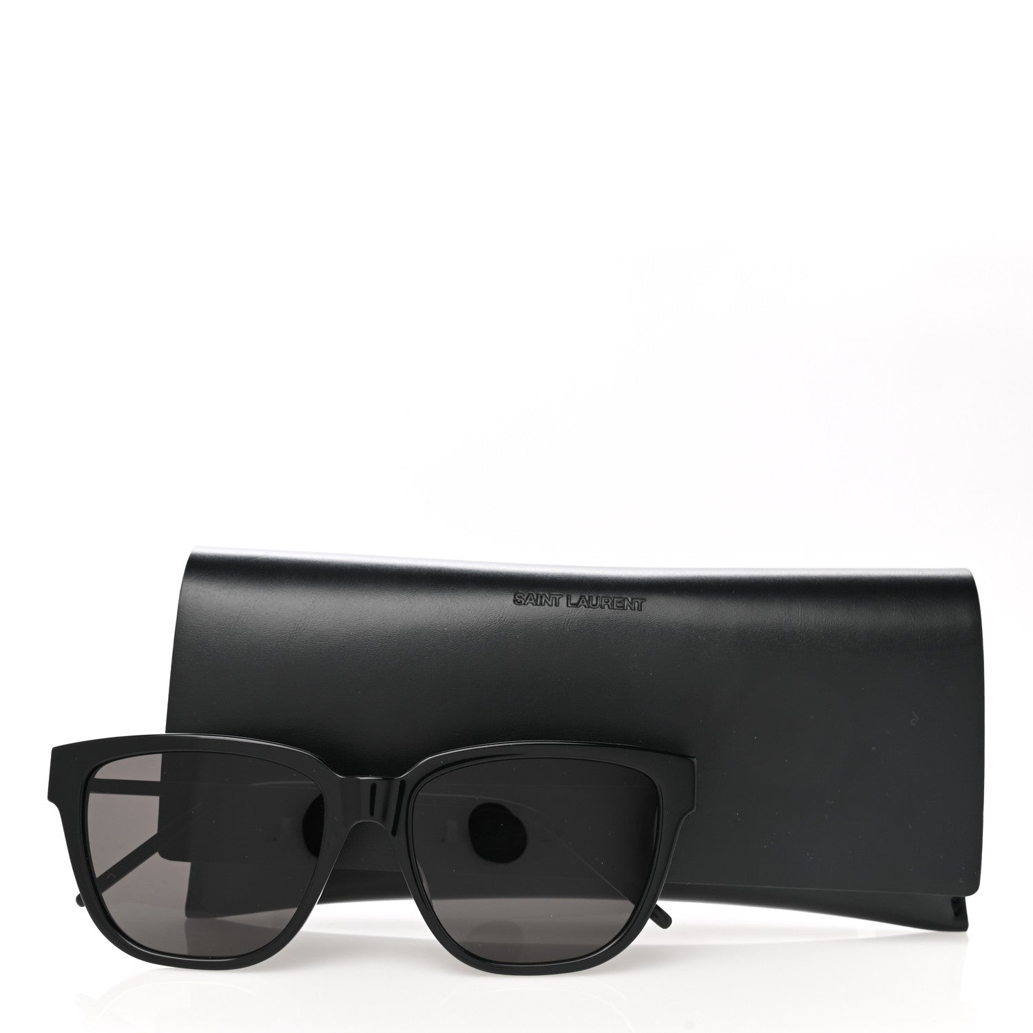 Saint Laurent Square Acetate Metal SLM48S Sunglasses Black 8 of 8