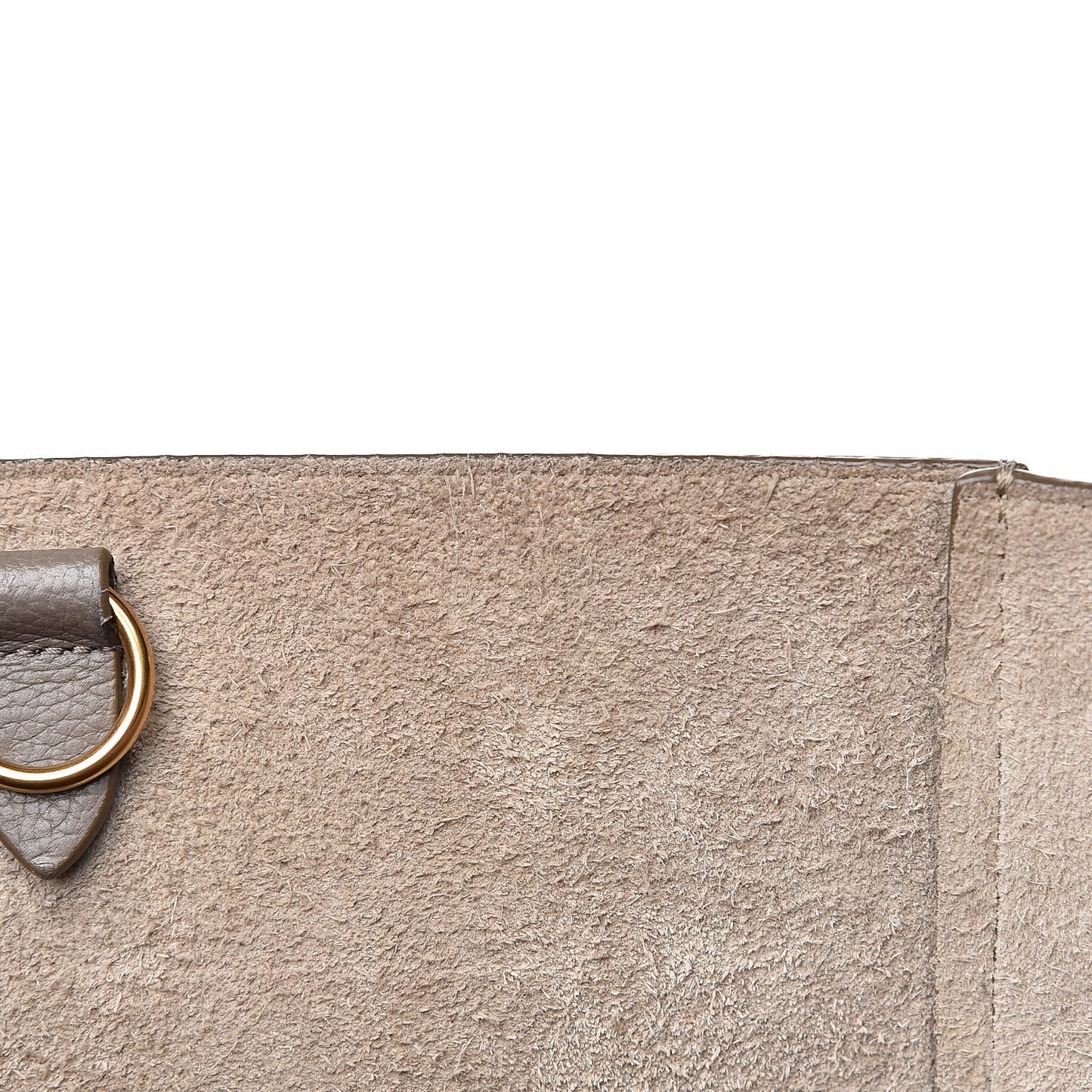 Soft Grained Calfskin Sangle Bucket Bag Taupe