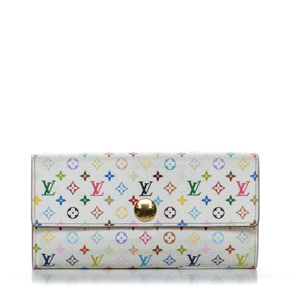 Louis Vuitton Monogram Multicolor Sarah Wallet White Citron 1 of 6