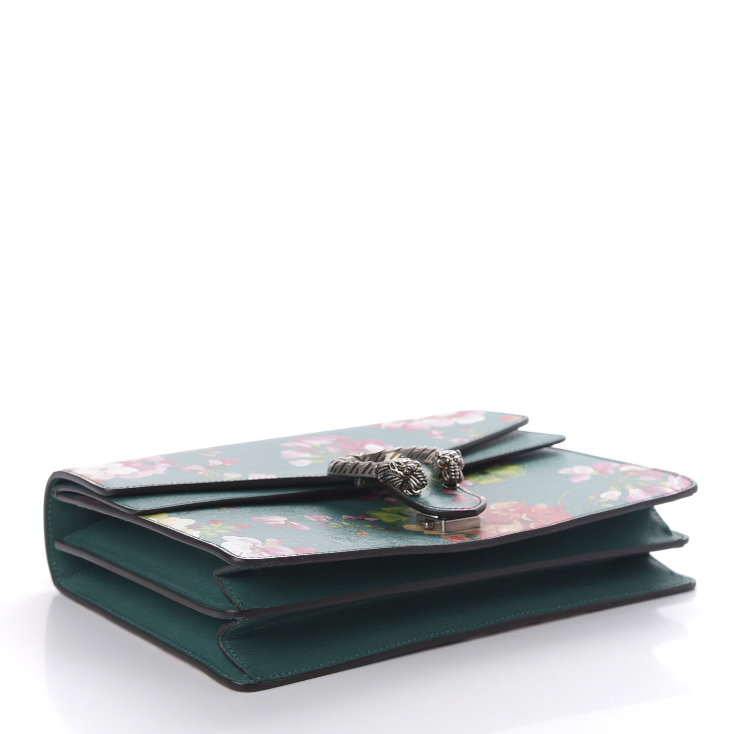 Gucci Calfskin Blooms Print Medium Dionysus Shoulder Bag Bright Emerald Multicolor 4 of 10