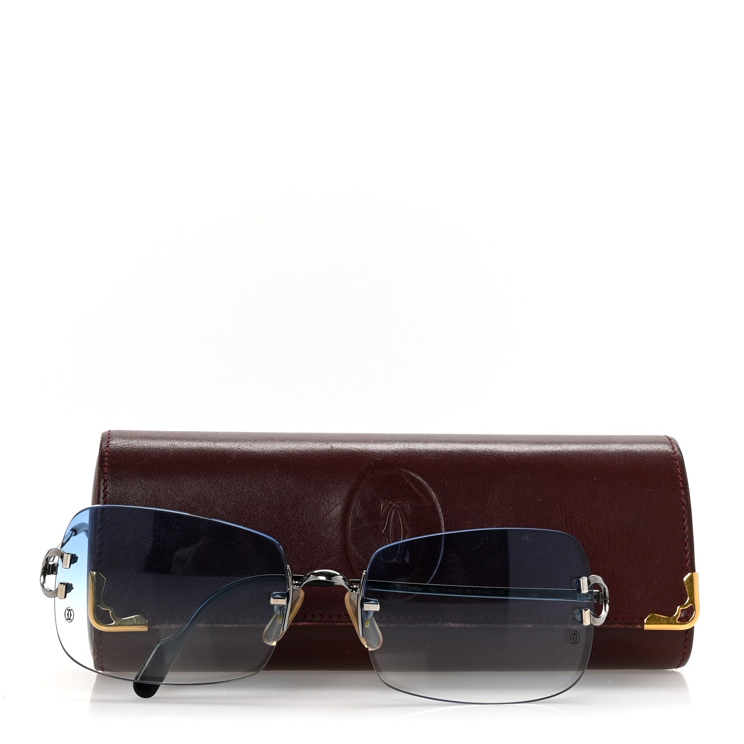 Cartier Metal Rimless Gradient Sunglasses Silver 7 of 7
