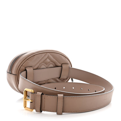 Gucci Calfskin Matelasse GG Marmont Belt Bag 95 38 Porcelain Rose 3 of 13