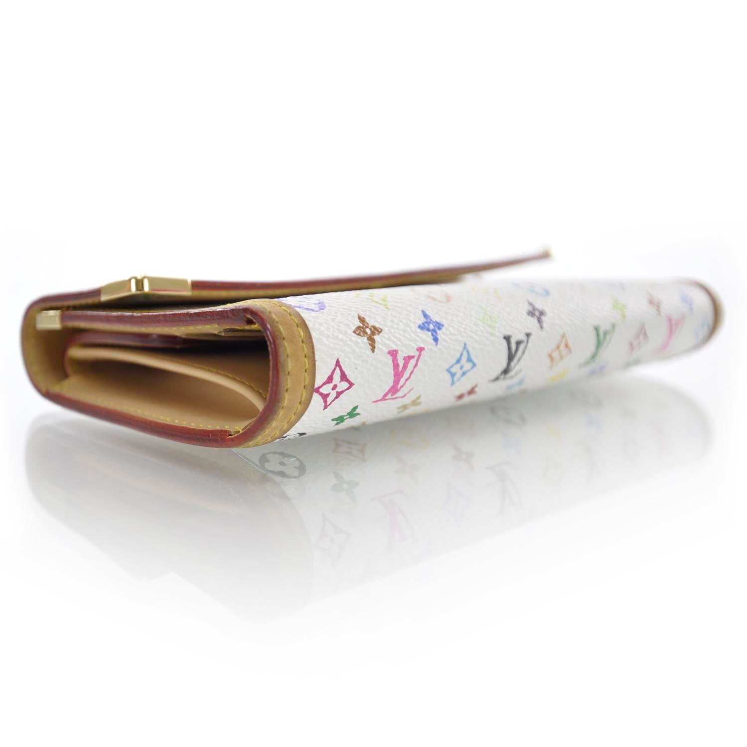 Louis Vuitton Monogram Multicolor Porte Tresor International Wallet White 4 of 7