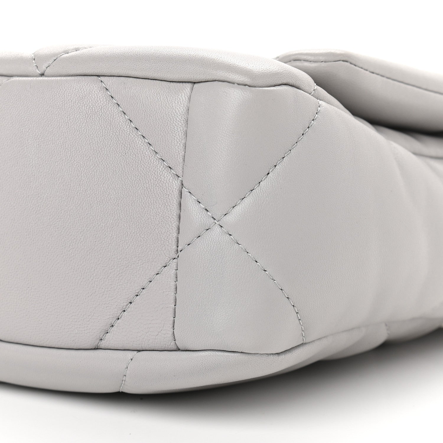 Chanel Goatskin Quilted Medium Chanel 19 Flap Grey 9 of 10