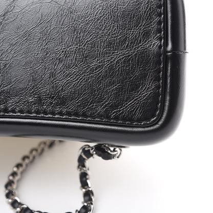 Chanel Aged Calfskin Quilted Small Gabrielle Backpack Black White 10 of 12