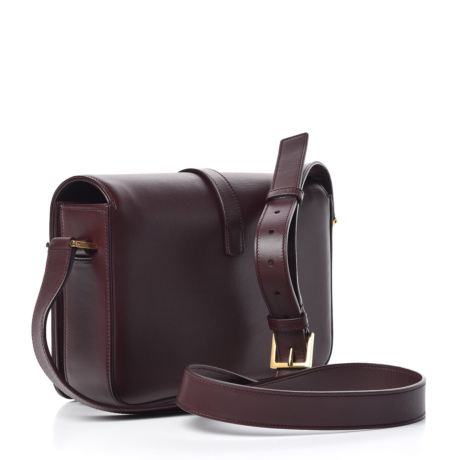 Saint Laurent Smooth Calfskin Medium Classic Monogram Universite Bag Dark Red 3 of 12
