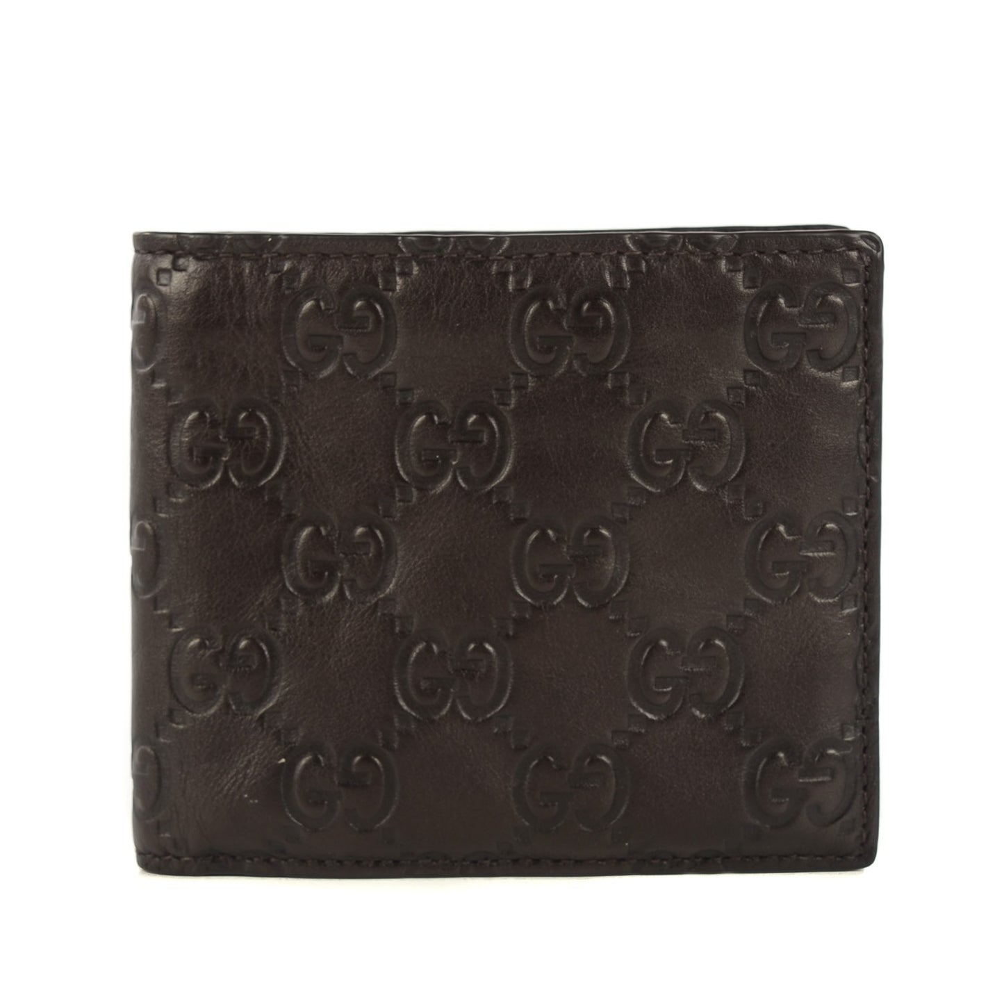 Guccissima Avel Bi-Fold Wallet Chocolate
