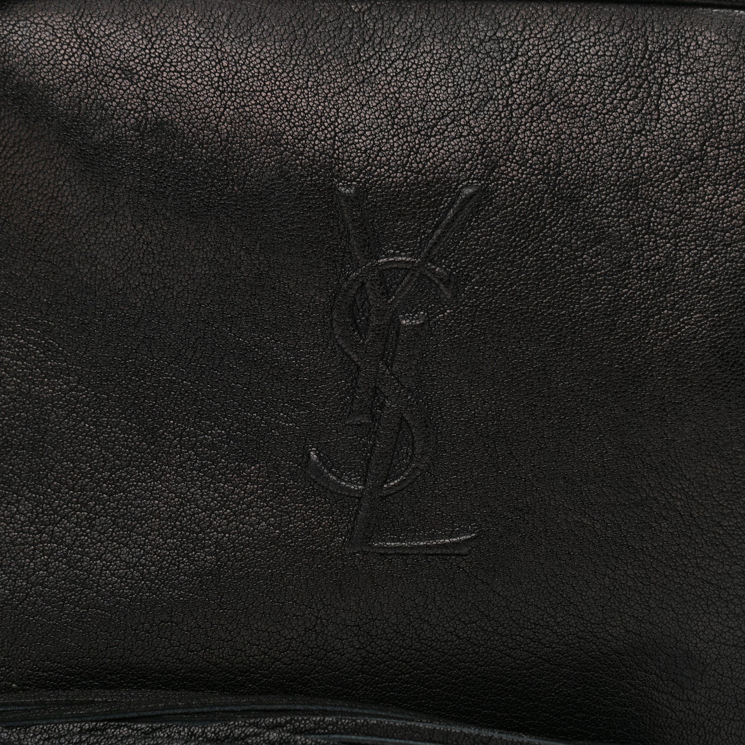 Saint Laurent Lambskin Monogram Embossed Small Lou Camera Bag Black 8 of 18