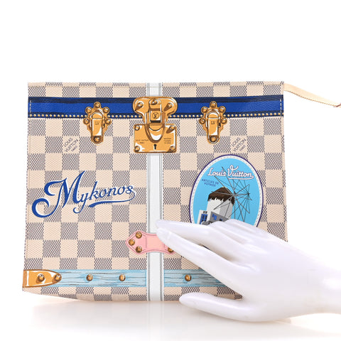Damier Azur Summer Trunks Mykonos Toiletry Pouch 26