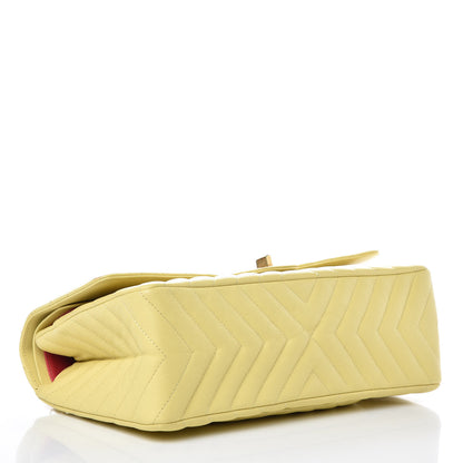 Chanel Sheepskin Chevron Quilted 2.55 Reissue 226 Flap Yellow 4 of 11
