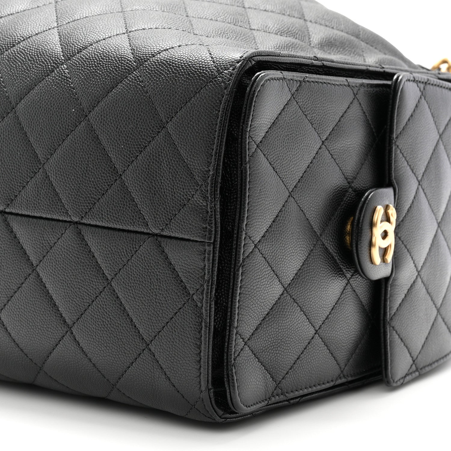 Chanel Caviar Quilted Medium Chanel 25 Handbag Black 11 of 12