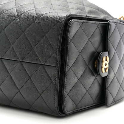Chanel Caviar Quilted Medium Chanel 25 Handbag Black 11 of 12