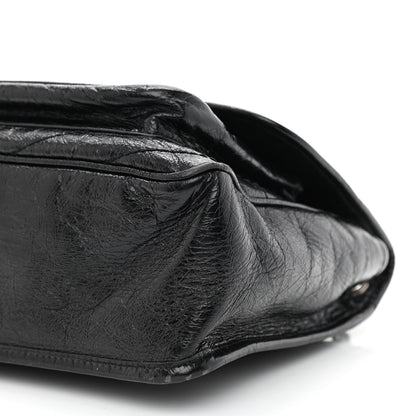 Saint Laurent Crinkled Calfskin Matelasse Monogram Medium Niki Chain Satchel Black 10 of 10