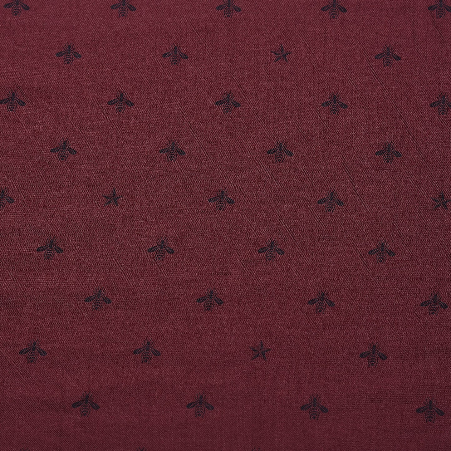 Wool Silk Bee Star Sternanis Scarf Shawl Amaranth Blue