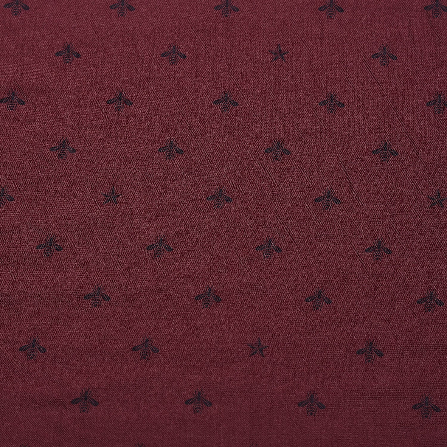 Gucci Wool Silk Bee Star Sternanis Scarf Shawl Amaranth Blue 5 of 5
