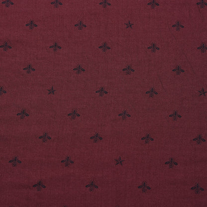 Gucci Wool Silk Bee Star Sternanis Scarf Shawl Amaranth Blue 5 of 5