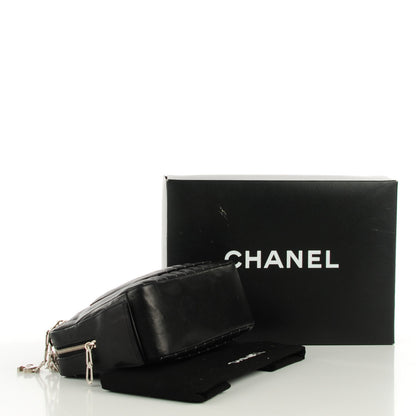 Chanel Lambskin Vertical Quilted Mademoiselle Small Camera Case Black 4 of 20
