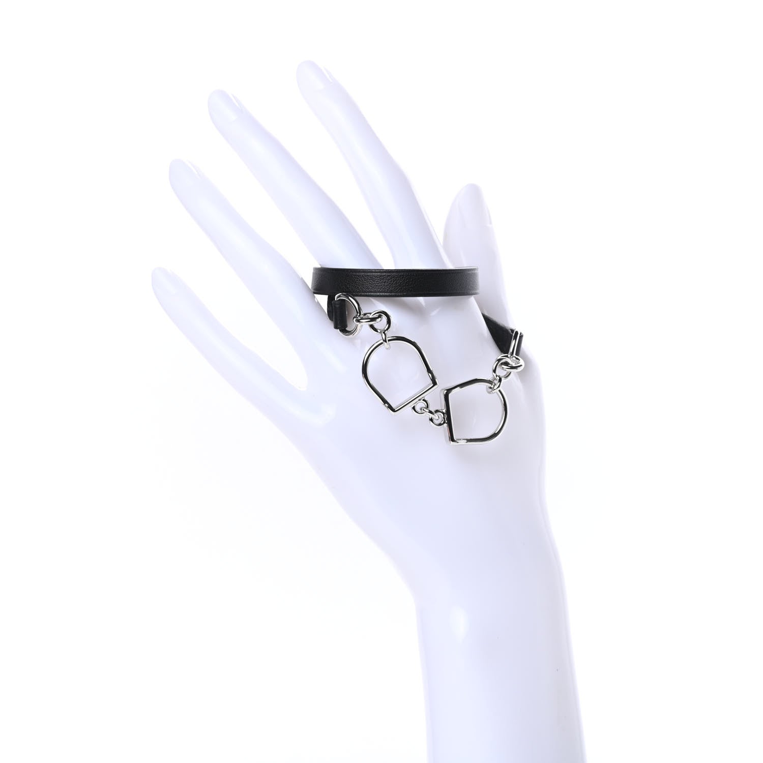Hermes Swift Etrier Double Tour Bracelet T1 Black 2 of 7