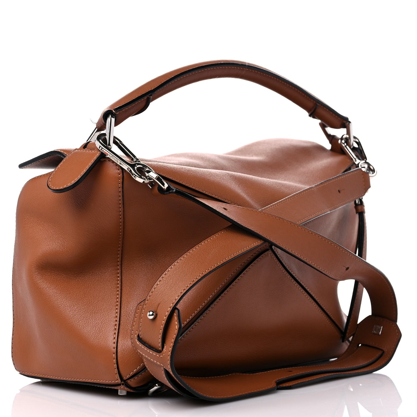 Calfskin Medium Puzzle Bag Tan