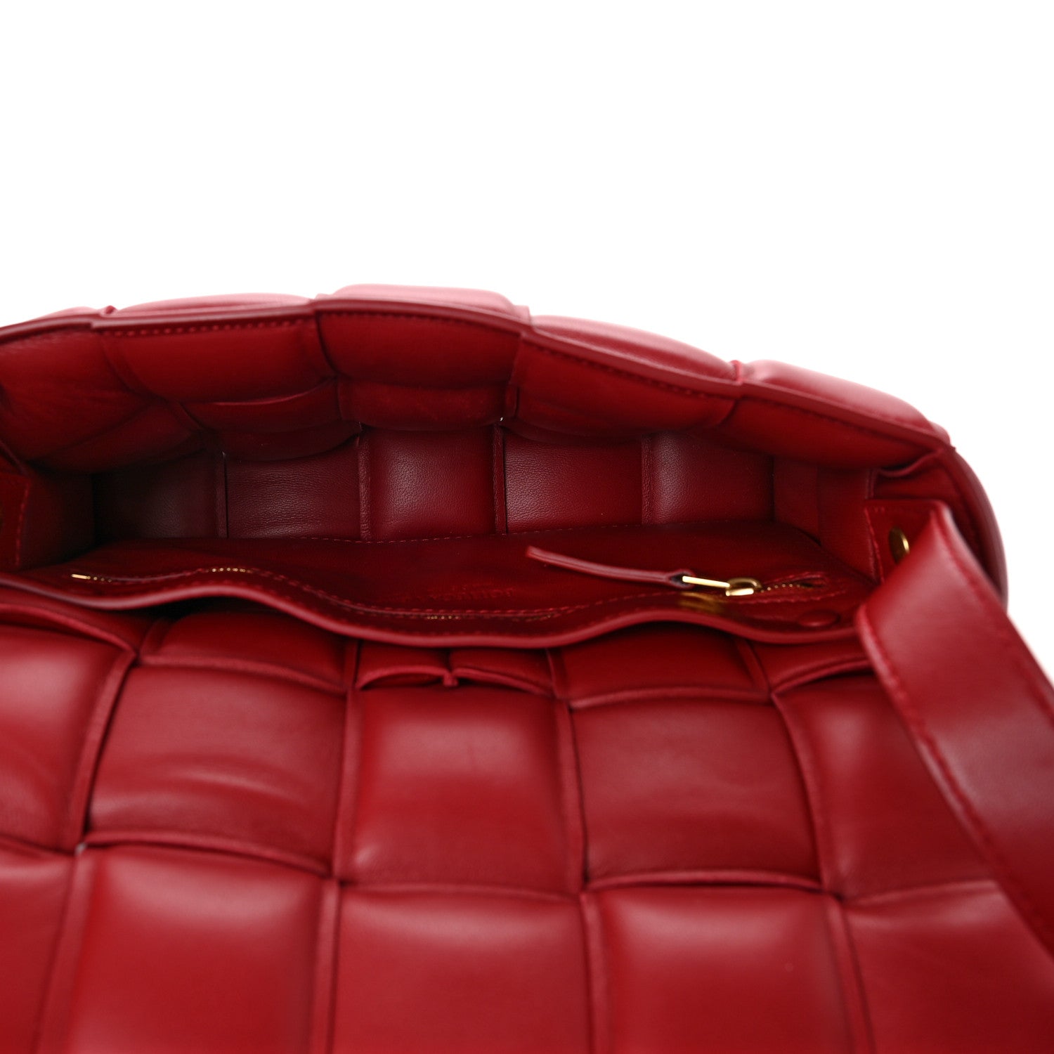 Bottega Veneta Nappa Maxi Intreccio Padded Cassette Crossbody Bag Dark Red 4 of 7
